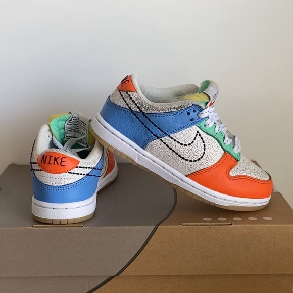 RARE Nike Dunk Low “Nike 101” Multi-Color Low Top Shoes- SZ 12 C - Picture 3 of 14